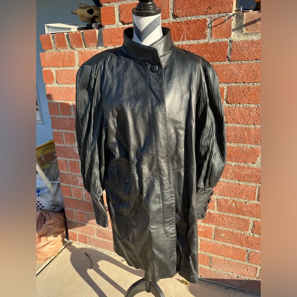 Vintage Dero By Rocco D’amelio Leather Coat, Black, Size L - Picture 1 of 15